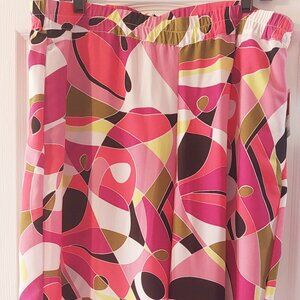 Psychedelic Palazio Wide Leg Pants by V Cristina Sz XL